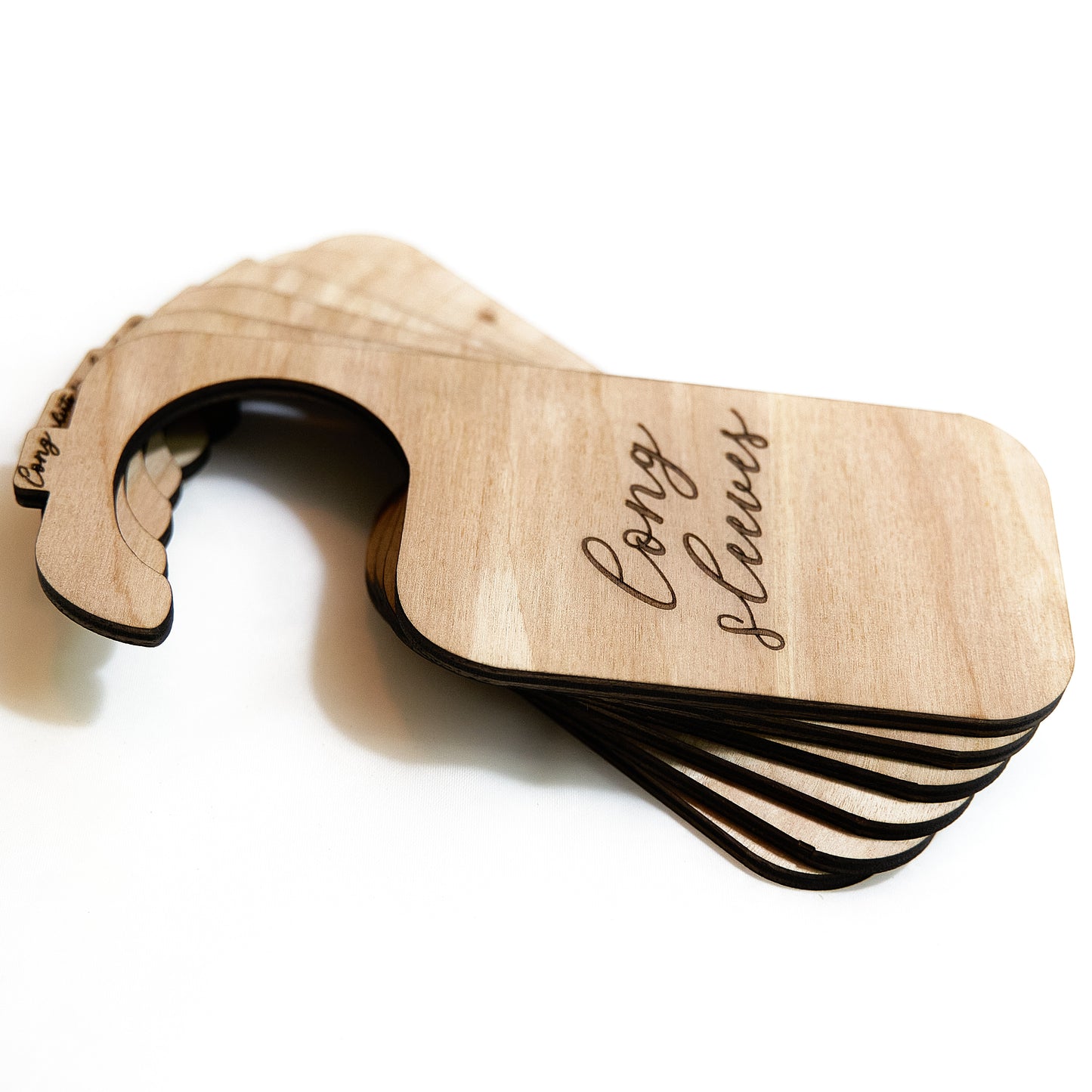 Custom Cursive Wood Hanger Dividers