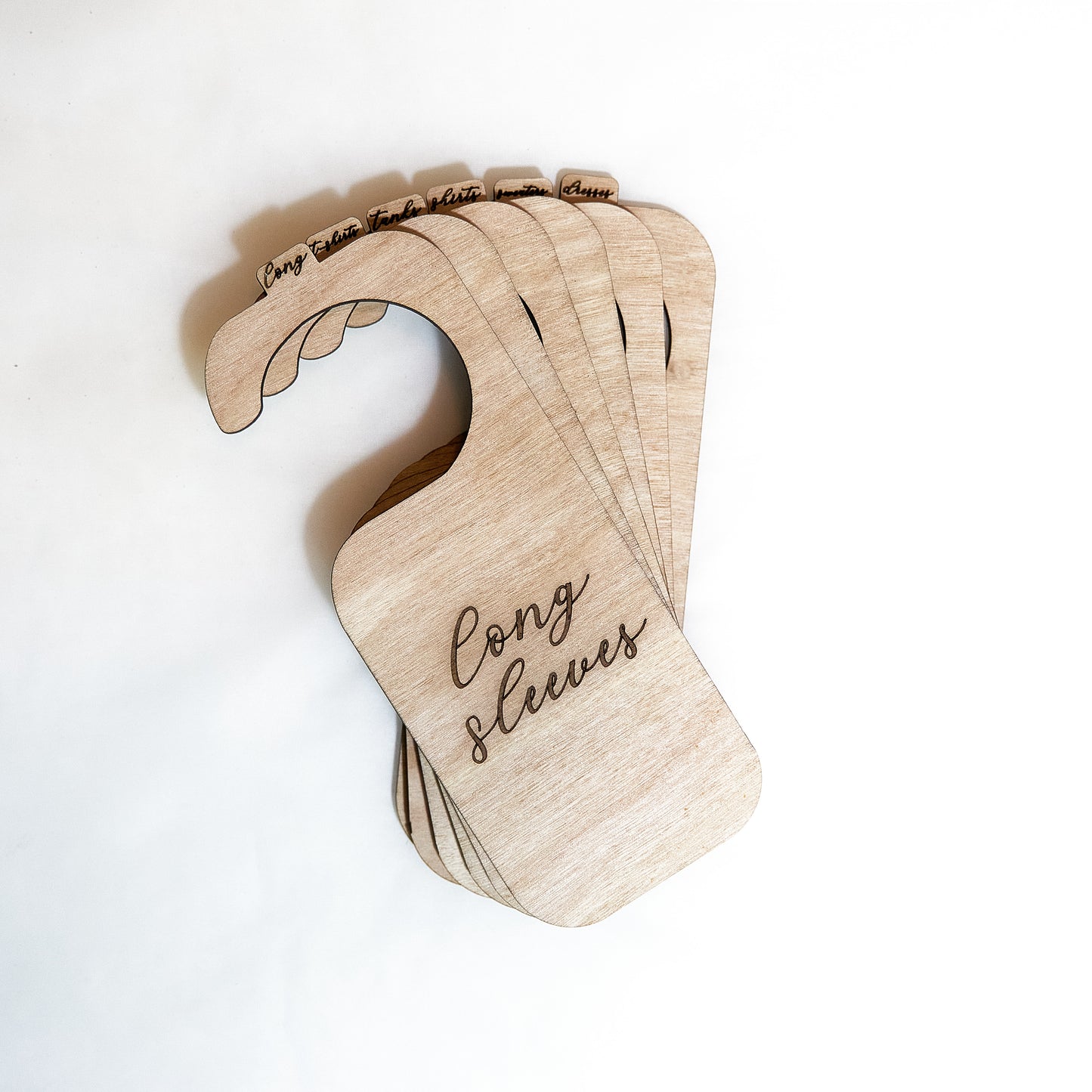 Custom Cursive Wood Hanger Dividers