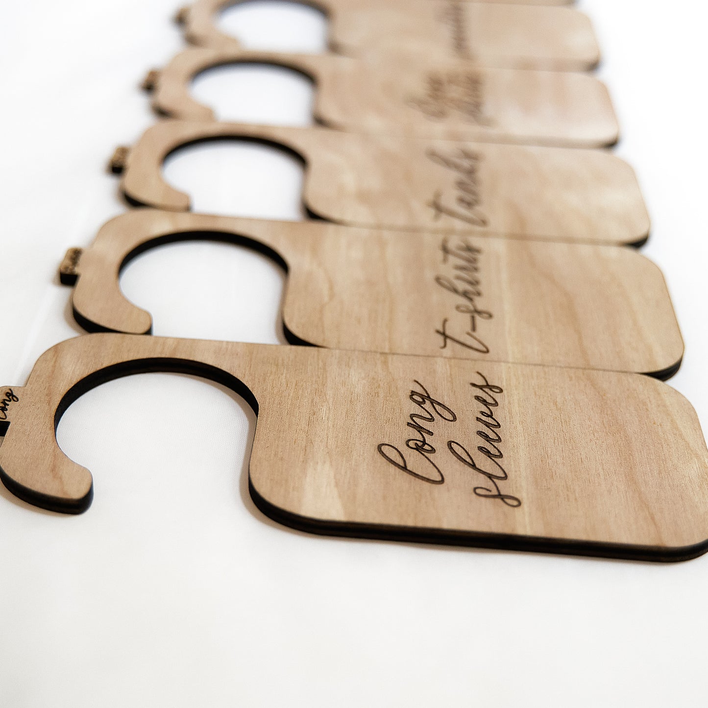 Custom Cursive Wood Hanger Dividers