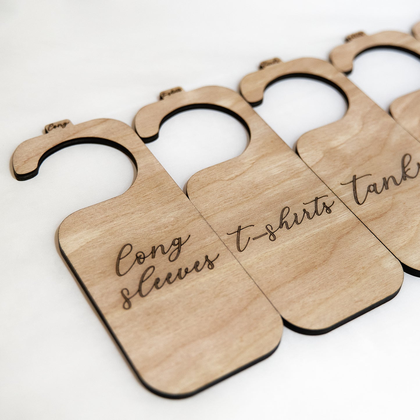 Custom Cursive Wood Hanger Dividers