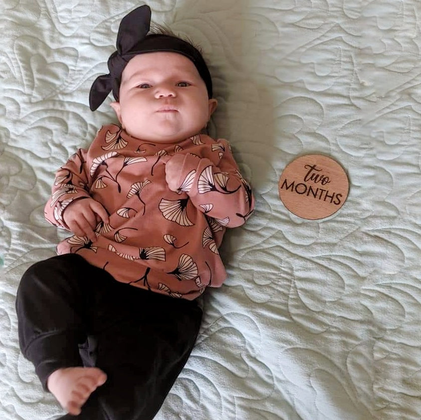 Wood Baby Milestone Circles