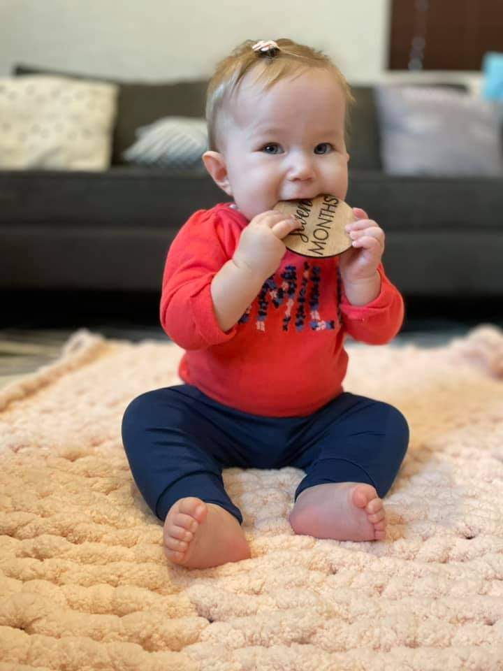 Wood Baby Milestone Circles