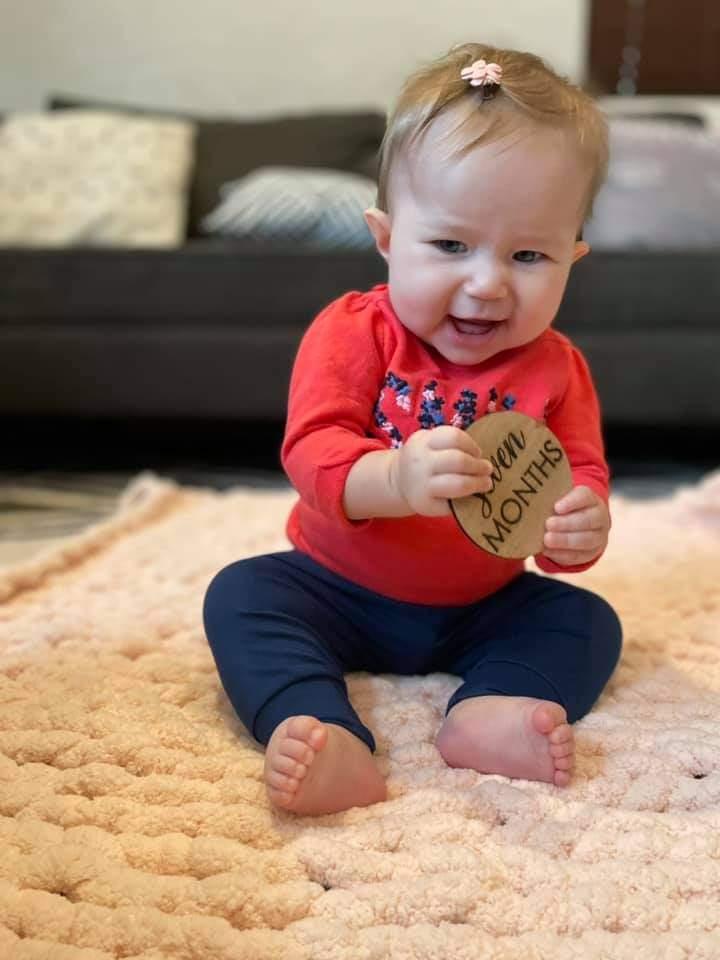 Wood Baby Milestone Circles