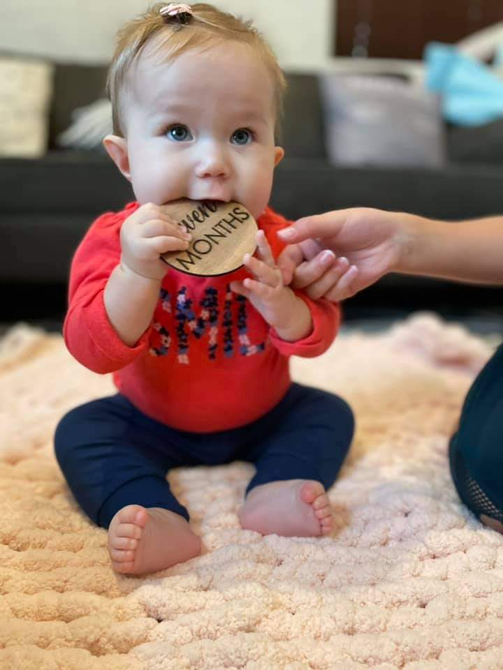 Wood Baby Milestone Circles