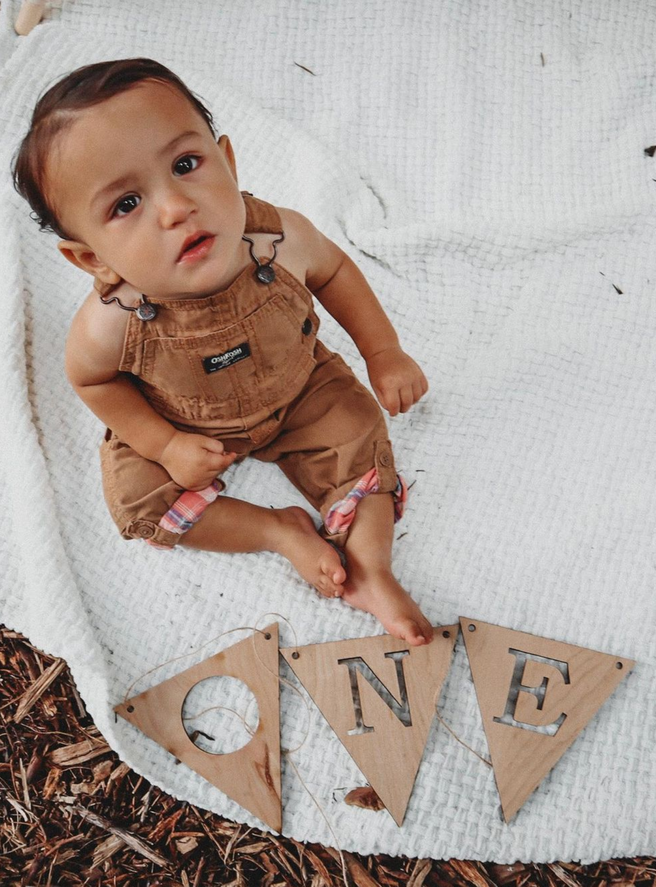 Wood Name Garland Banner