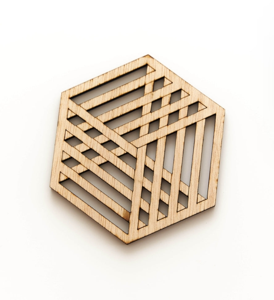 Intertwined Hexagon Coaster Set